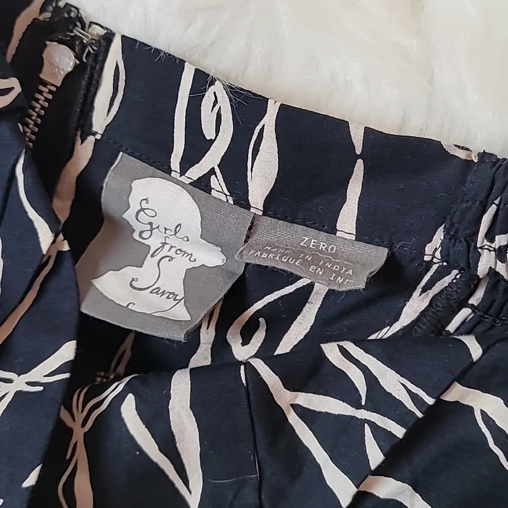 Anthropologie Girls of Savoy Cerys Dress Size 0 Halter 60s Black White Midi - Picture 7 of 10